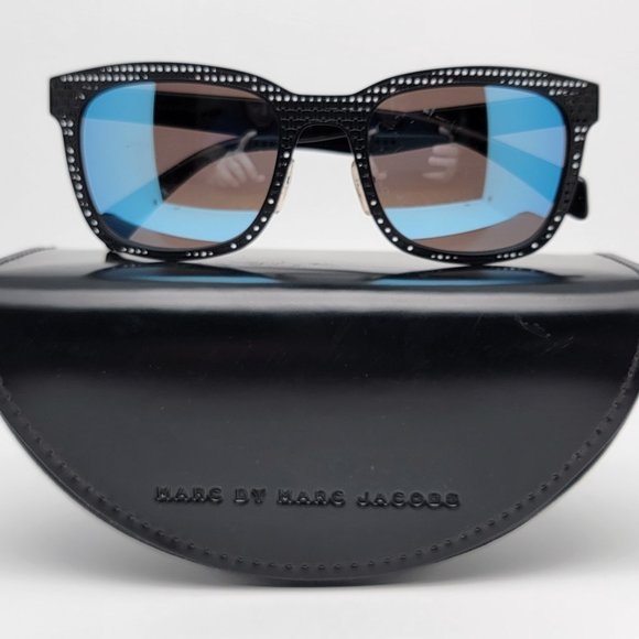 Marc by Marc Jacobs MMJ436/S Black Frame Blue Mirror Lens Sunglasses w/ Case main image 14